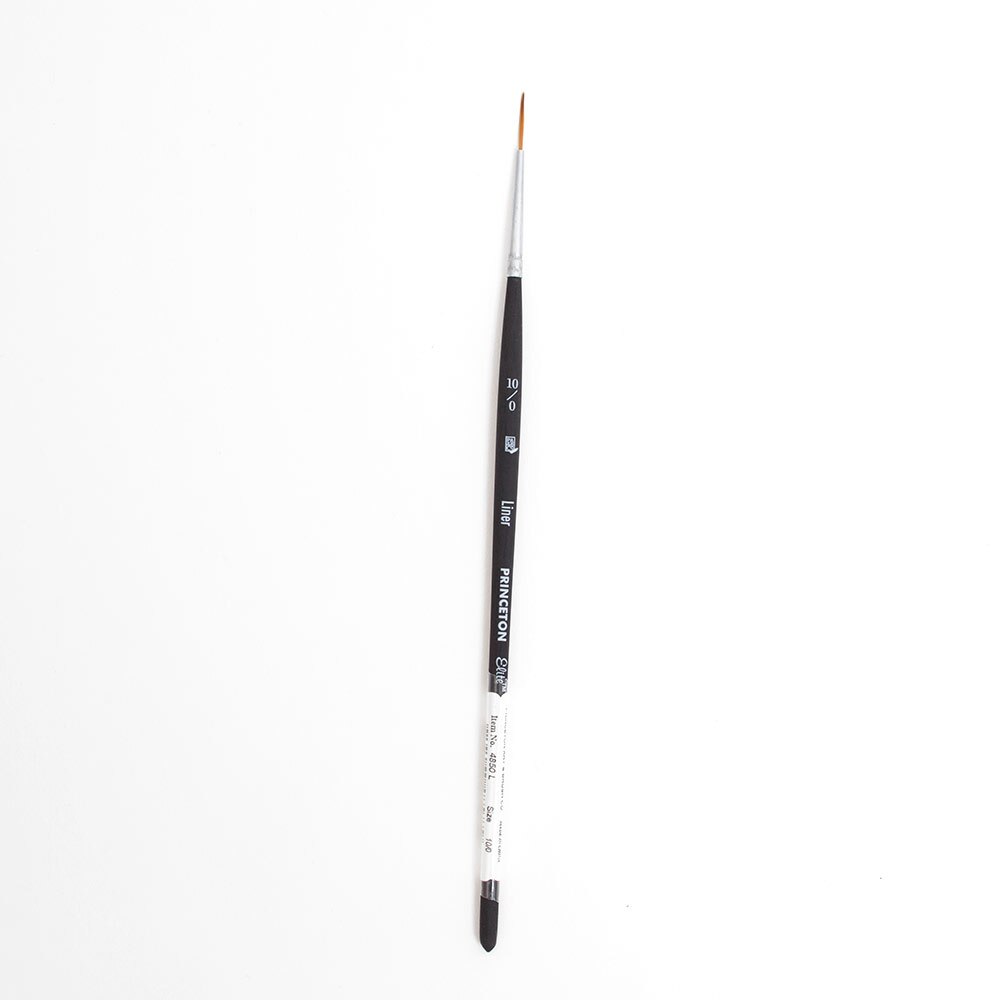 Princeton, Elite, Synthetic, Kolinsky Sable, Watercolor, Brush, Liner, 10/0